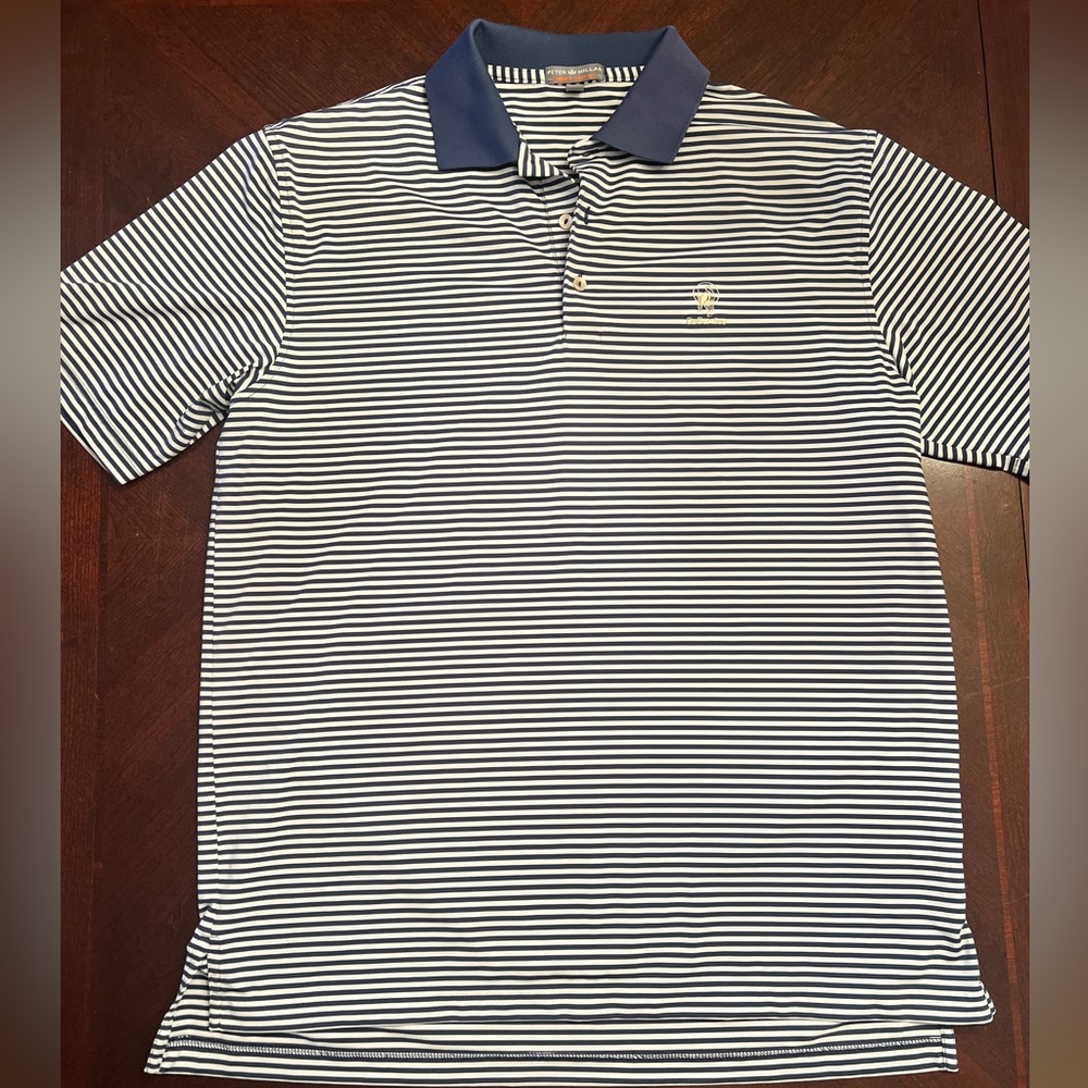 Navy Stripe Summer Comfort Peter Millar DeBordiei Polo